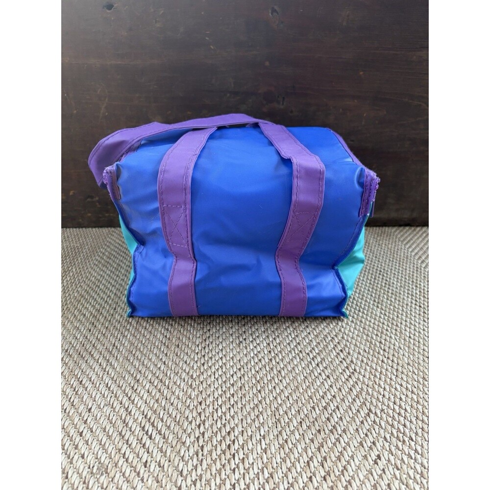 Thermos‎ Brand Cooler 1990's Vintage Teal Purple Soft Pack 10"x7"x7" - Picture 3 of 13